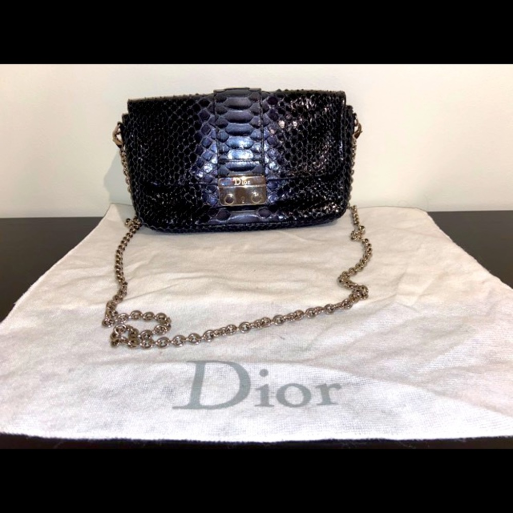Dior snakeskin shoulder bag
